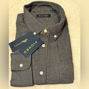 Piombo Charcoal Button Down Shirt